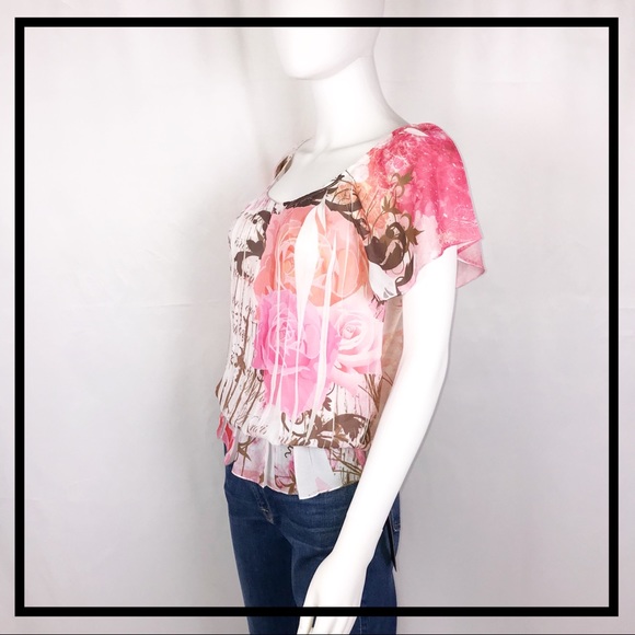 Cato Brand, Floral Blouse Size Medium - Picture 3 of 5